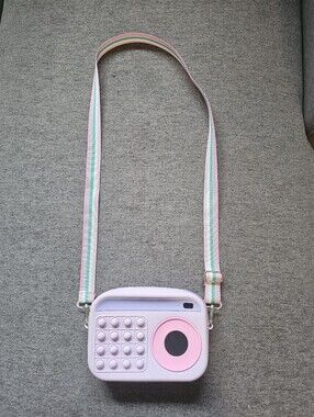 Pastel Silicone Camera Crossbody Bag | Kawaii Pop-It | Purse Lavender